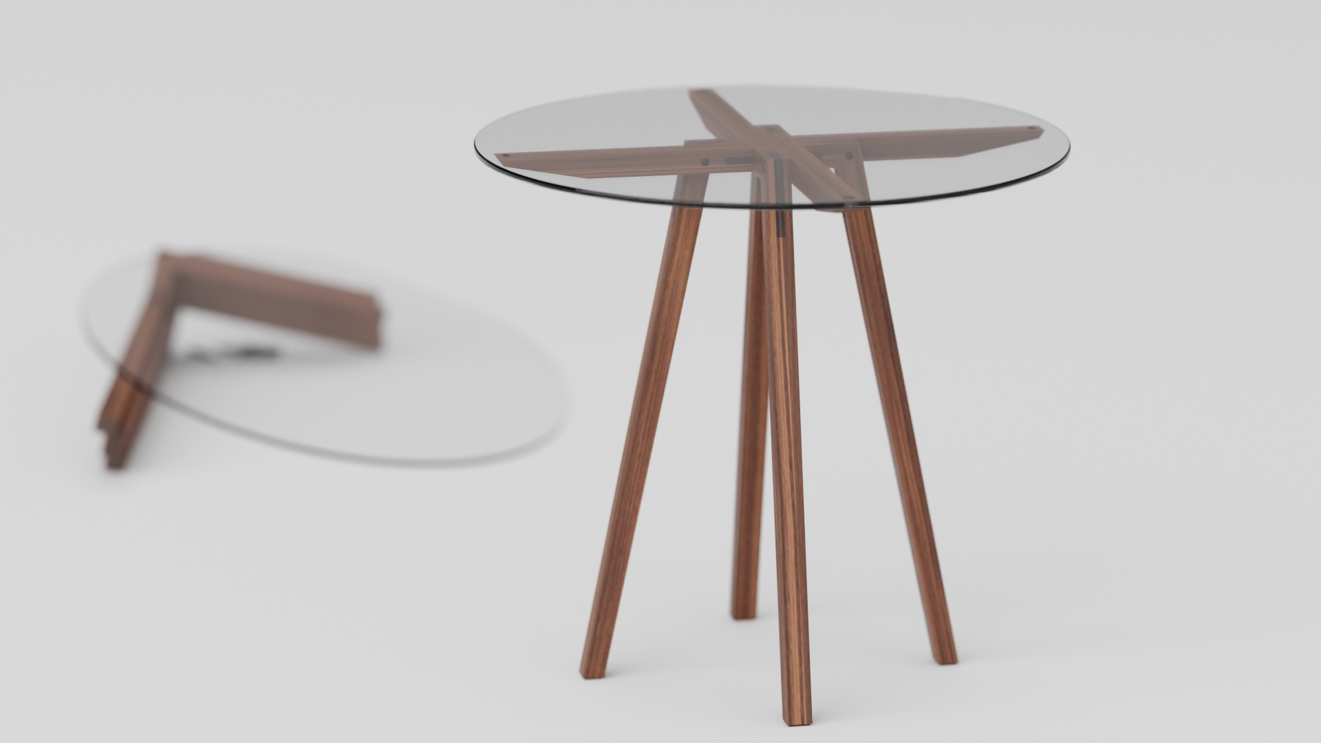 Vue d'ensemble — plateau posé, structure en transparence
