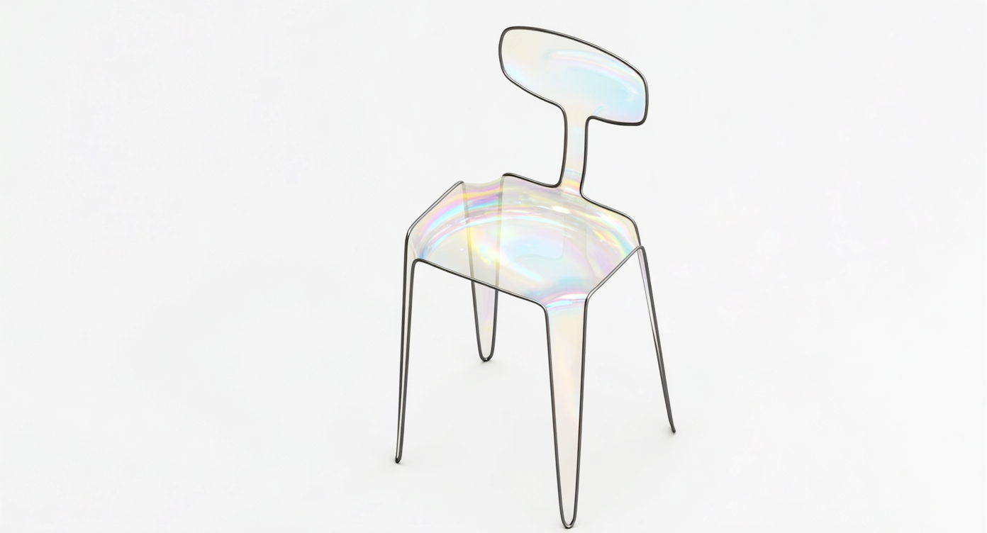 Bulle — render irisé perspective