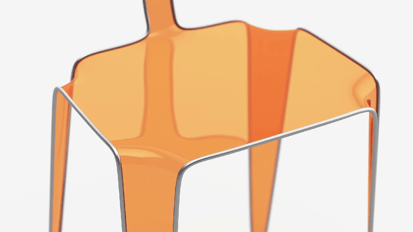 Bulle — animation résine ambre translucide